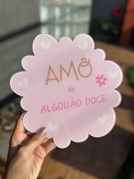 Placa de Comércio em Acrílico Recorte Especial Frente 25x25