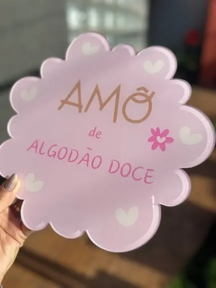 Placa de Comércio em Acrílico Recorte Especial Frente 25x25