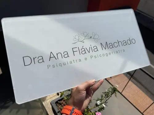 Placa de Comércio em Acrílico- Frente 50x25