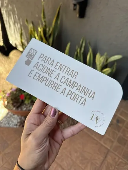 Placa de Id. Campainha - Modelo Caulim Personalizado