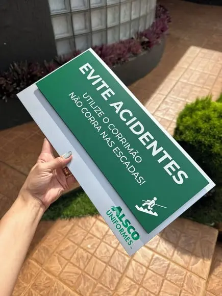 Placa de Identificação de Escada - Modelo Quartzo 40x20