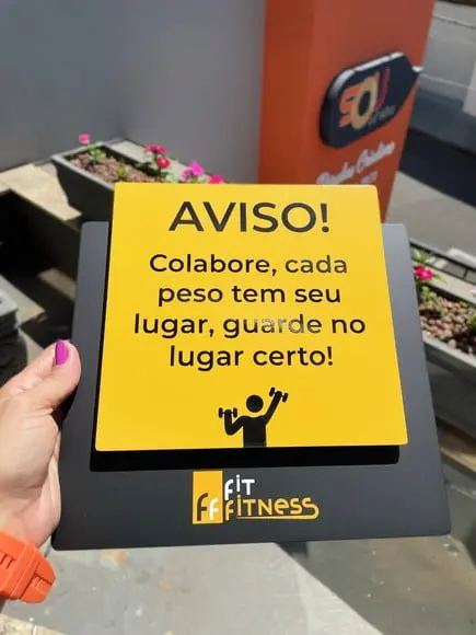 Placa de Identificação de Academia - Modelo Ágata