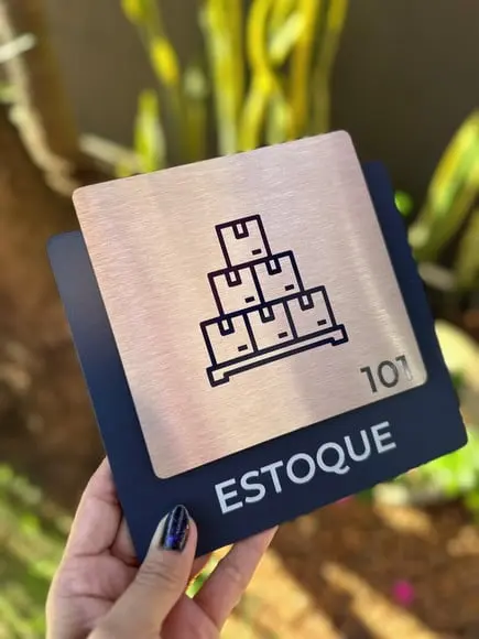 Placa de Identificação de Estoque - Ágata Inox