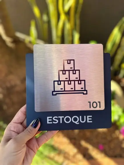 Placa de Identificação de Estoque - Ágata Inox