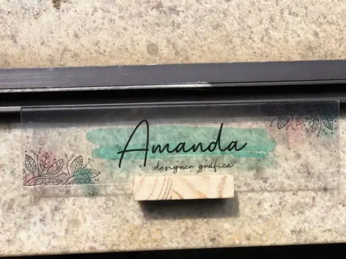 Placa de Identificação de Mesa - Acrílico 26x6,5