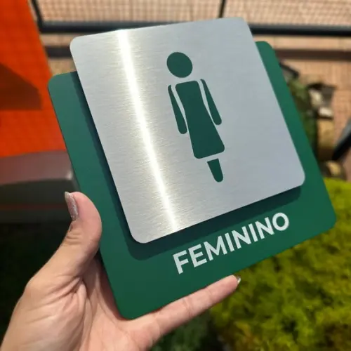 Placa de Identificação de Sala - Ágata Inox