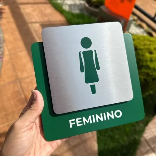 Placa de Identificação de Sala - Ágata Inox