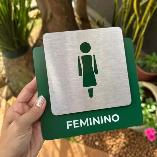 Placa de Identificação de Sala - Ágata Inox