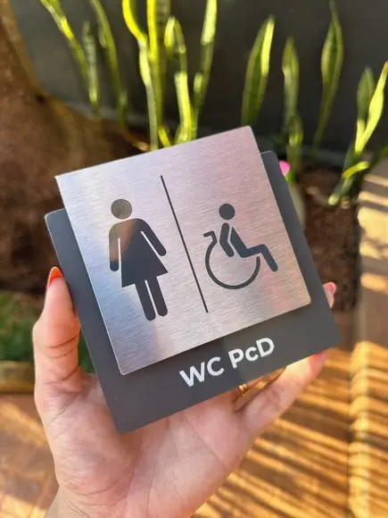 Placa de Identificação de Sala - Ágata Inox