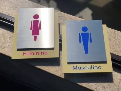 Placa de Identificação de Sala - Ágata Inox 18x22