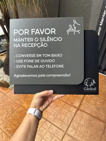 Placa de Identificação de Sala - Ametista 30x35