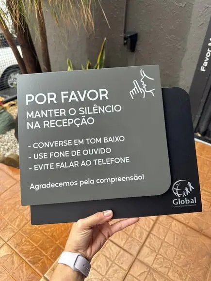 Placa de Identificação de Sala - Ametista 30x35