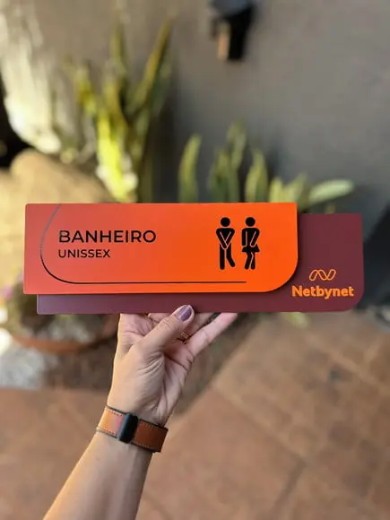 Placa de Identificação de Sala - Ametista 33x11,5