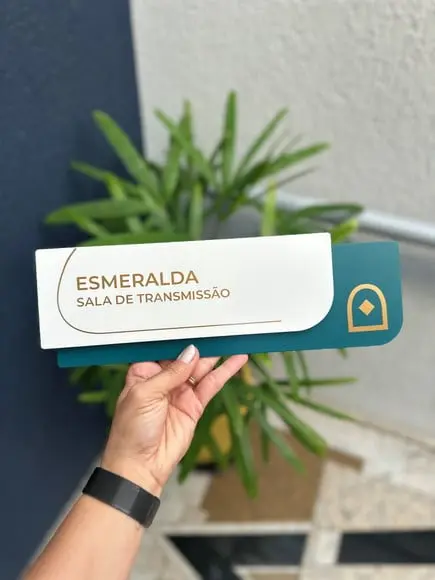 Placa de Identificação de Sala - Ametista 33x11,5