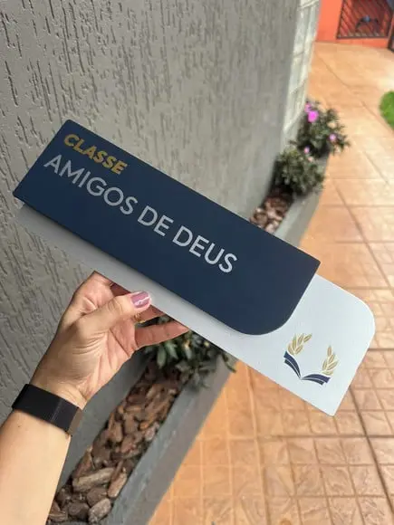 Placa de Identificação de Sala - Ametista 33x11,5