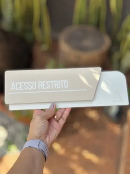 Placa de Identificação de Sala - Atria 33x11,5