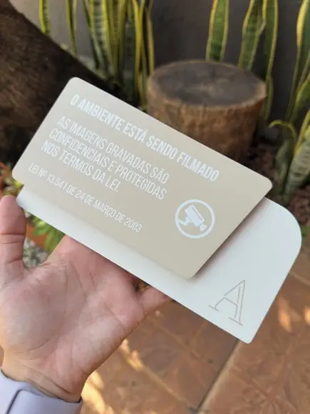 Placa de Identificação de Sala - Atria 20x10,5