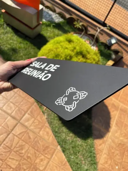 Placa de Identificação de Sala - Caulim 25x8,5