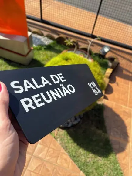 Placa de Identificação de Sala - Caulim 25x8,5
