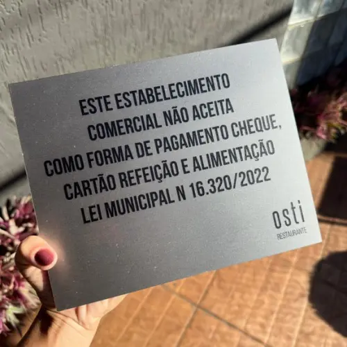 Placa de Identificação de Sala - Caulim 30x10 Inox