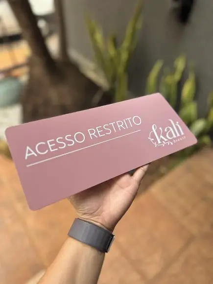 Placa de Identificação de Sala - Caulim 32x10,5