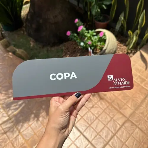 Placa de Identificação de Sala - Caulim 33x11,5