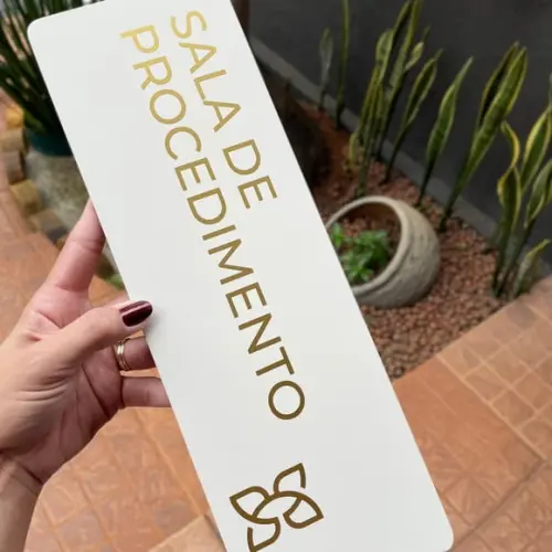Placa de Identificação de Sala - Caulim 33x11,5