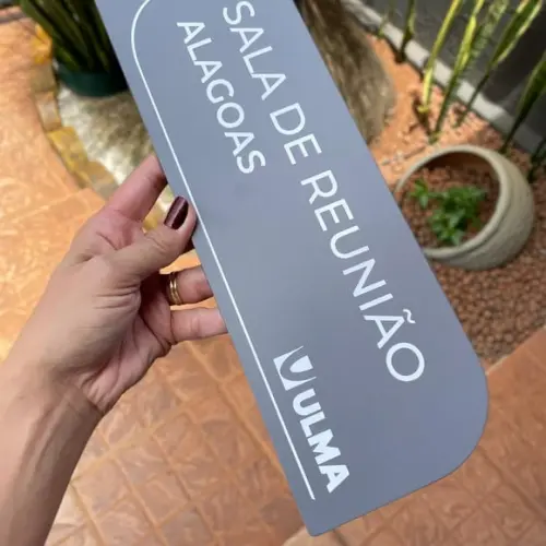 Placa de Identificação de Sala - Caulim 33x11,5