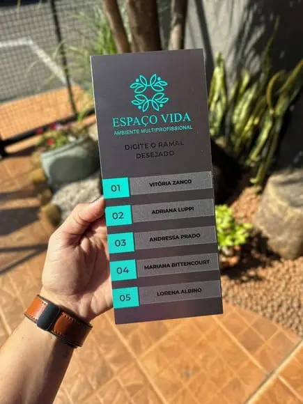 Placa de Identificação de Sala - Inox Interfone