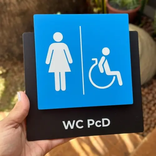 Placa de Identificação de Sala - Modelo Ágata