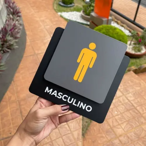 Placa de Identificação de Sala - Modelo Ágata