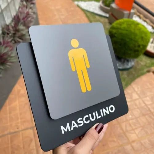 Placa de Identificação de Sala - Modelo Ágata