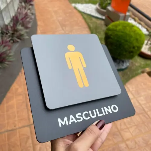 Placa de Identificação de Sala - Modelo Ágata