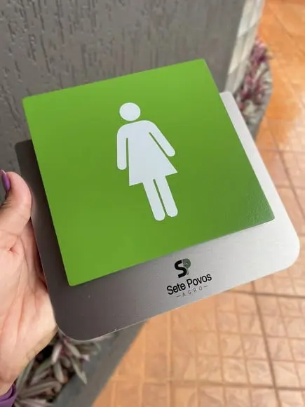 Placa de Identificação de Sala - Modelo Ágata Inox