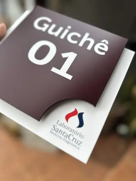 Placa de Identificação de Sala - Modelo Ágata Personalizada