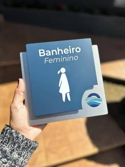 Placa de Identificação de Sala - Modelo Ágata Personalizada