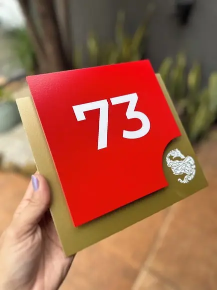 Placa de Identificação de Sala - Modelo Ágata Personalizada