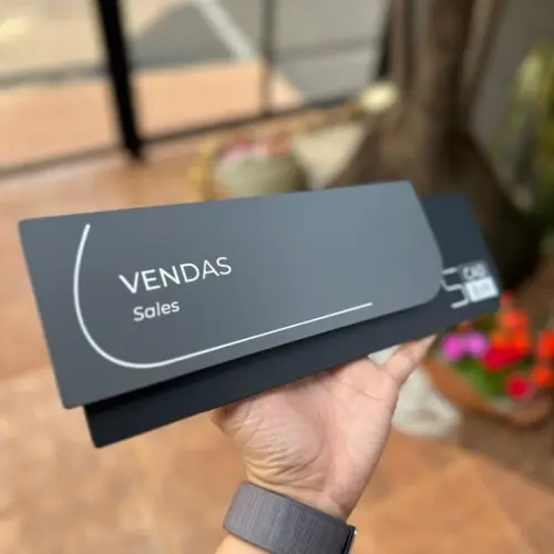 Placa de Identificação de Sala - Modelo Ametista