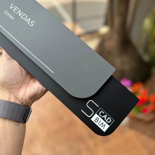 Placa de Identificação de Sala - Modelo Ametista