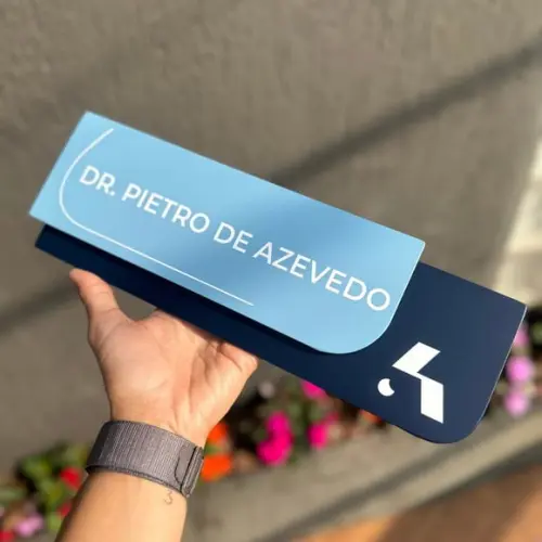 Placa de Identificação de Sala - Modelo Ametista