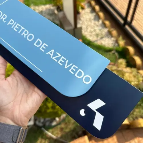 Placa de Identificação de Sala - Modelo Ametista