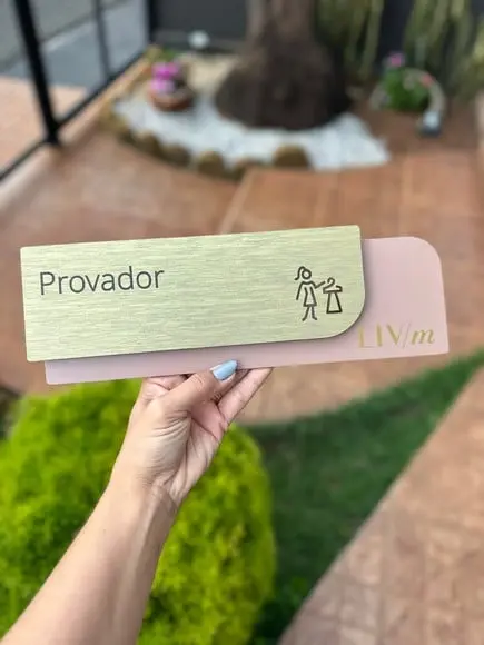 Placa de Identificação de Sala - Modelo Ametista