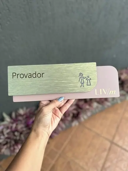 Placa de Identificação de Sala - Modelo Ametista