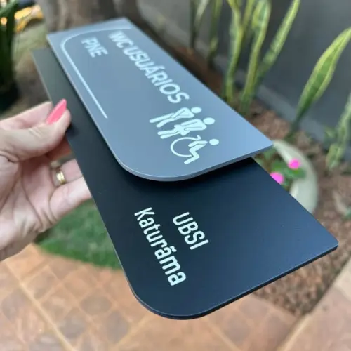 Placa de Identificação de Sala - Modelo Ametista