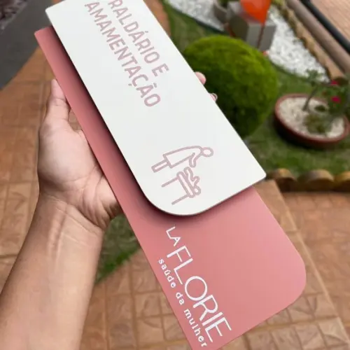 Placa de Identificação de Sala - Modelo Ametista
