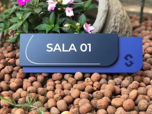 Placa de Identificação de Sala - Modelo Ametista