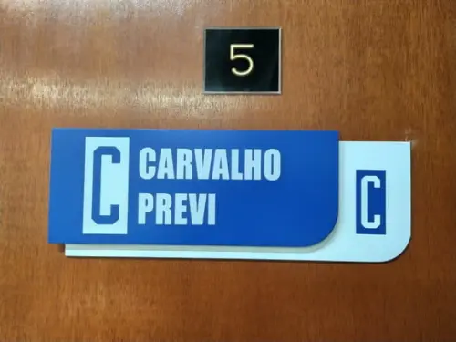 Placa de Identificação de Sala - Modelo Ametista