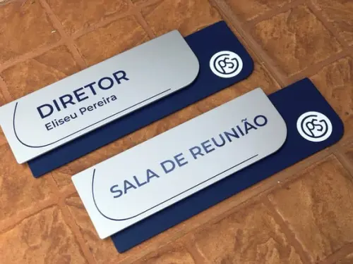 Placa de Identificação de Sala - Modelo Ametista
