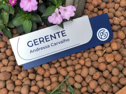 Placa de Identificação de Sala - Modelo Ametista