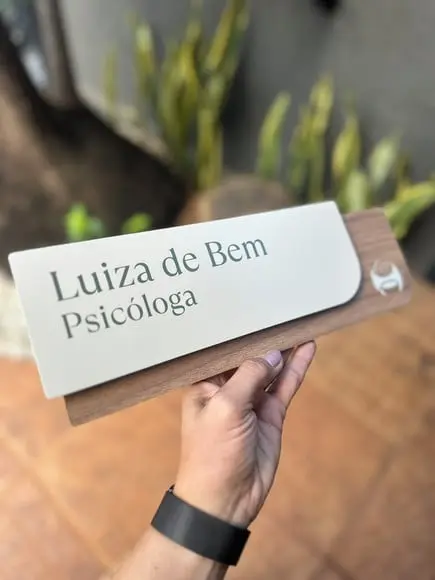 Placa de Identificação de Sala - Modelo Ametista mdf